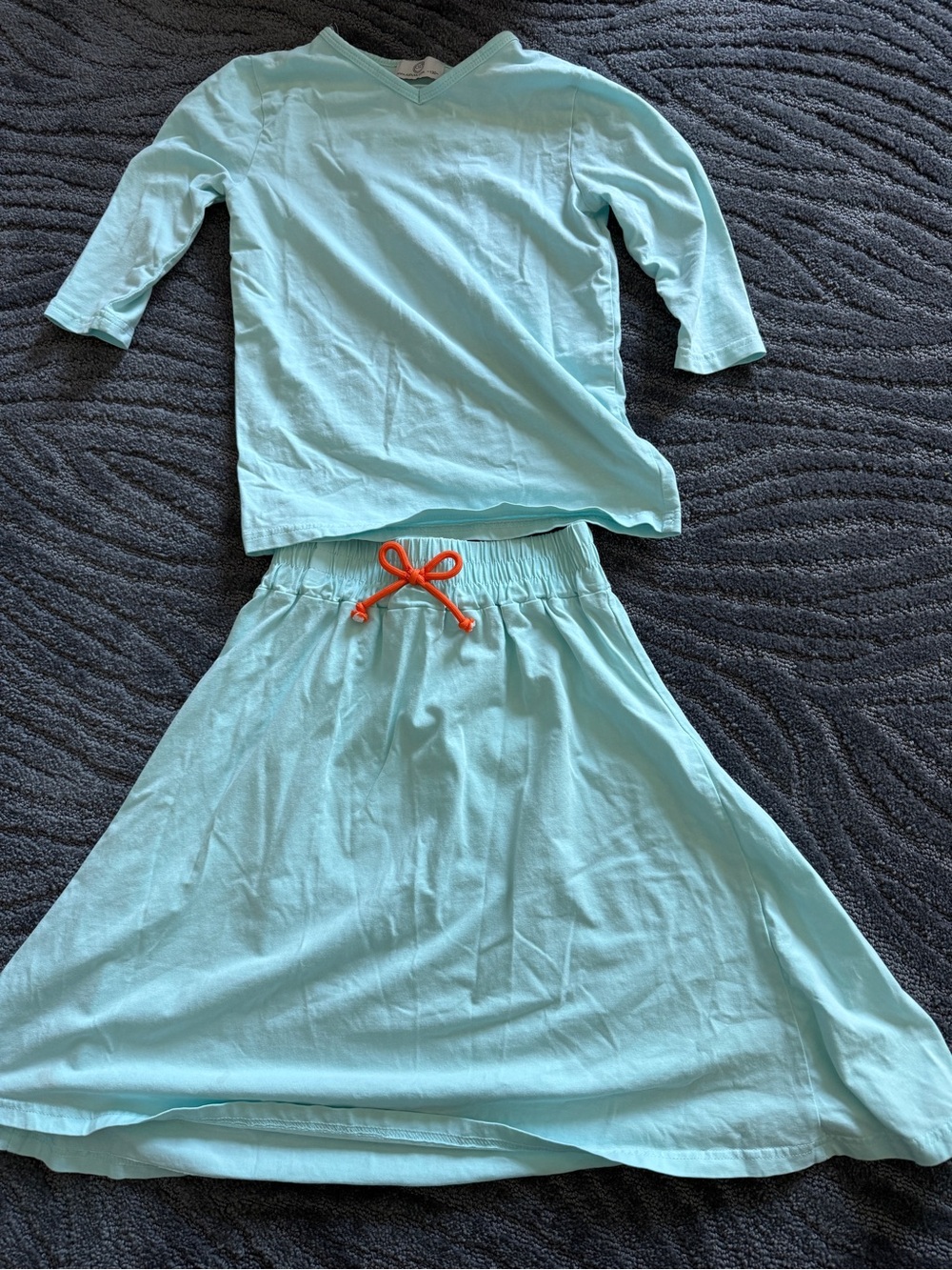 Girls real matching shirt and skirt set